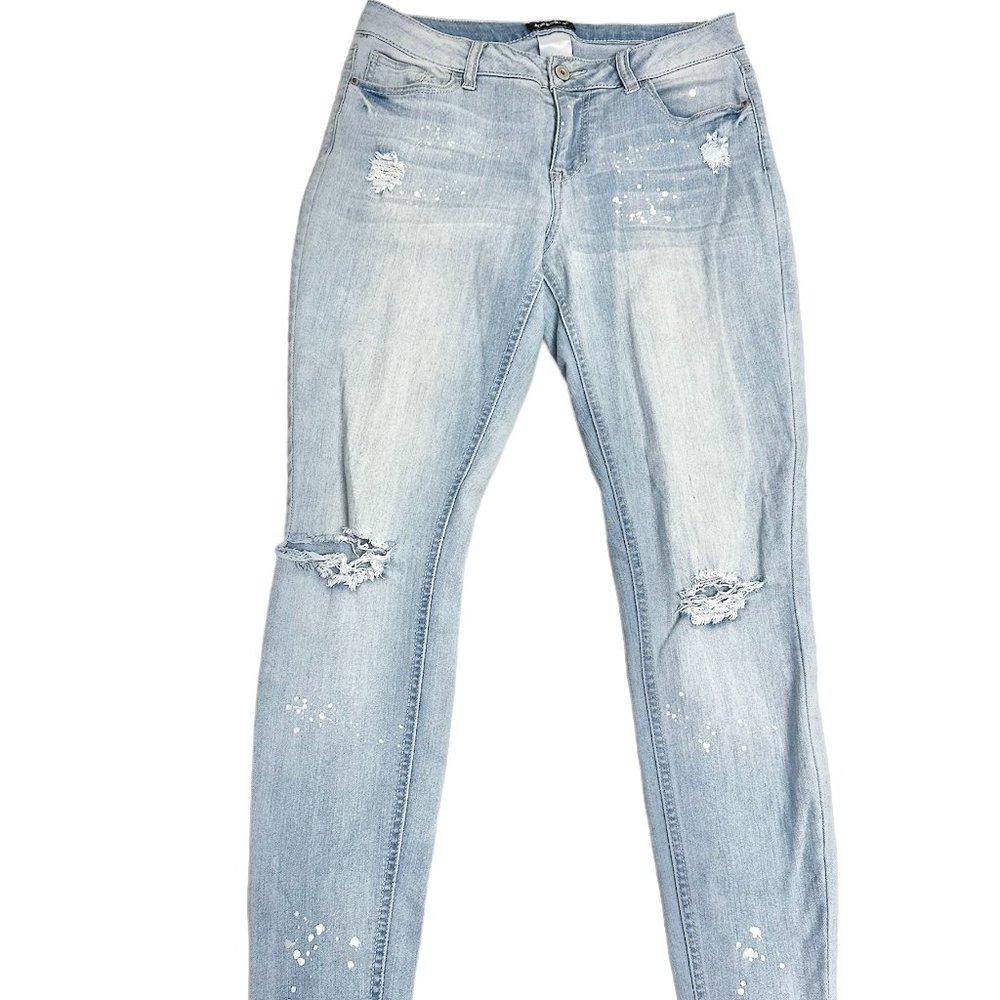 Joe Boxer Jeans Junior Light Denim Pants Size 9 Distressed  Pre-owned